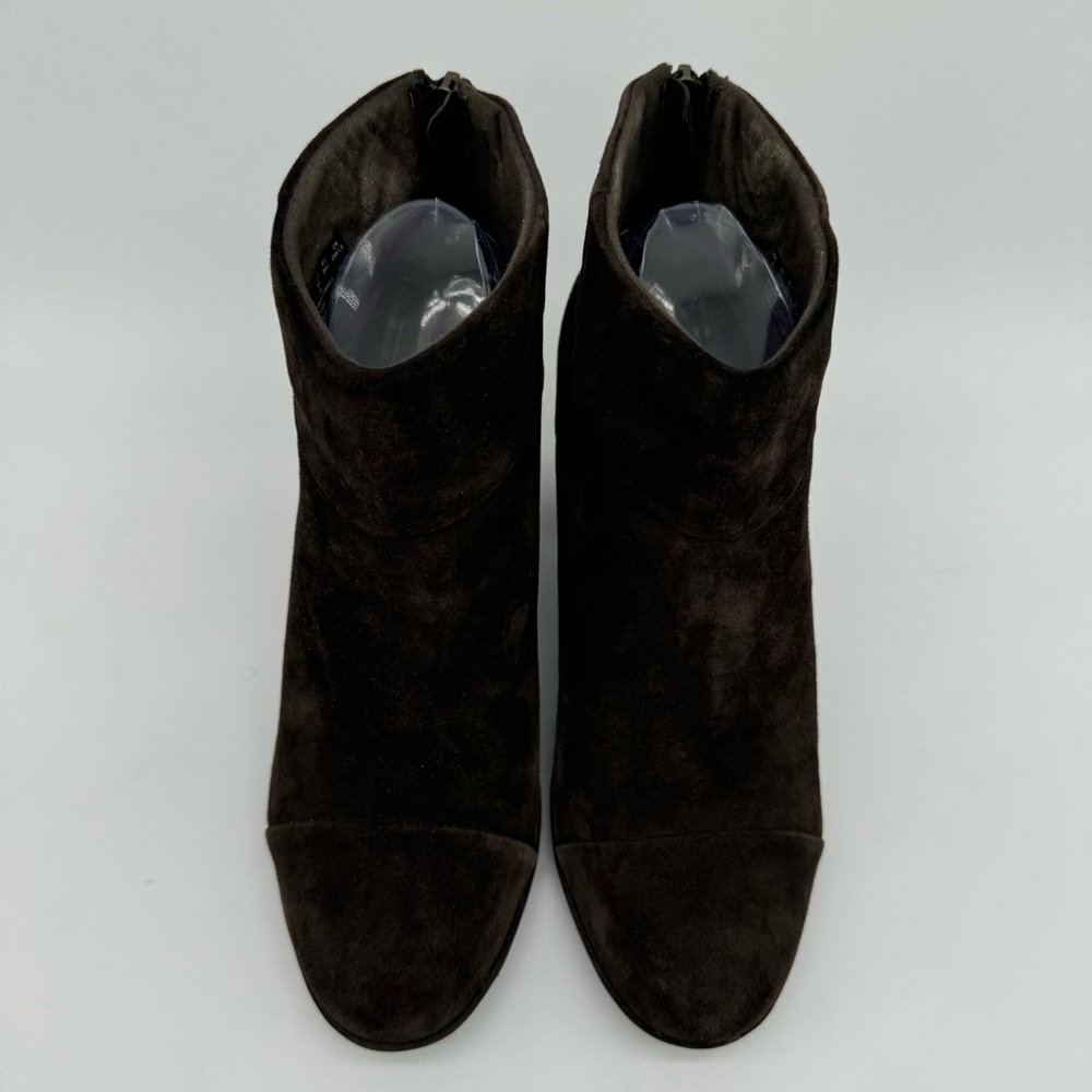 Clarks Genuine Leather Brown Suede Heeled Ankle Boots Size 8.5 - Picture 4 of 13